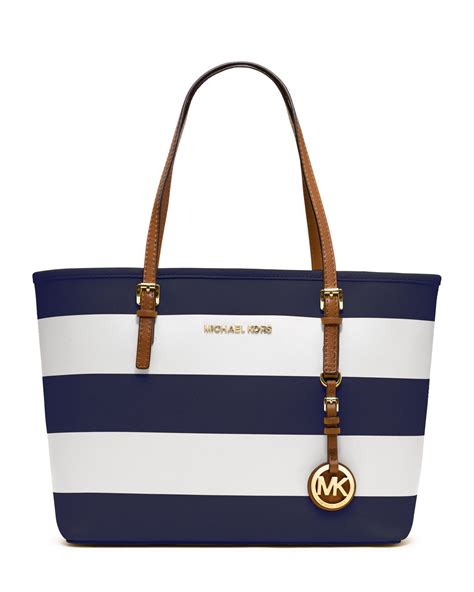 navy blue and white michael kors purse|Michael Kors shoulder bag blue.